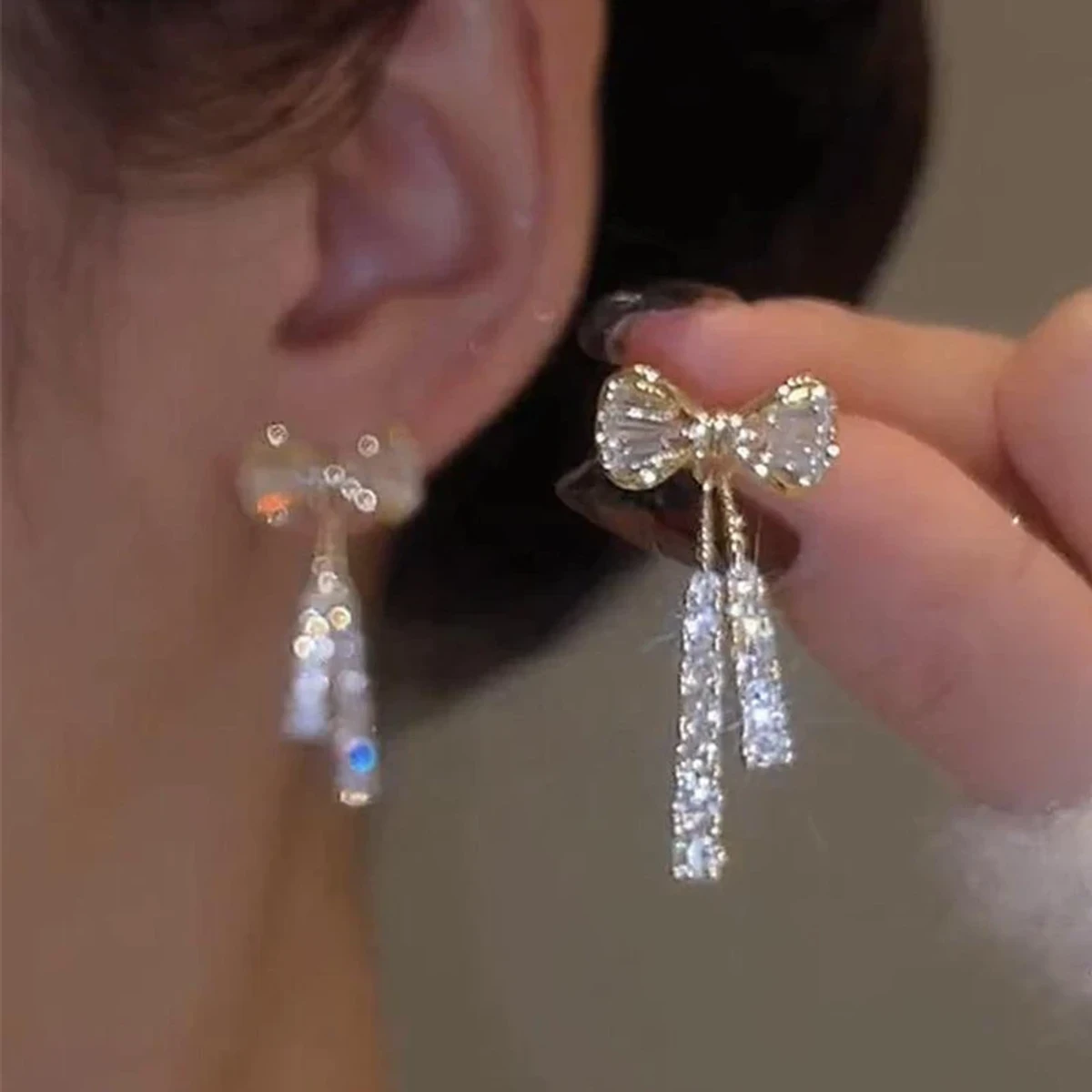 Diamond Dangle Earring