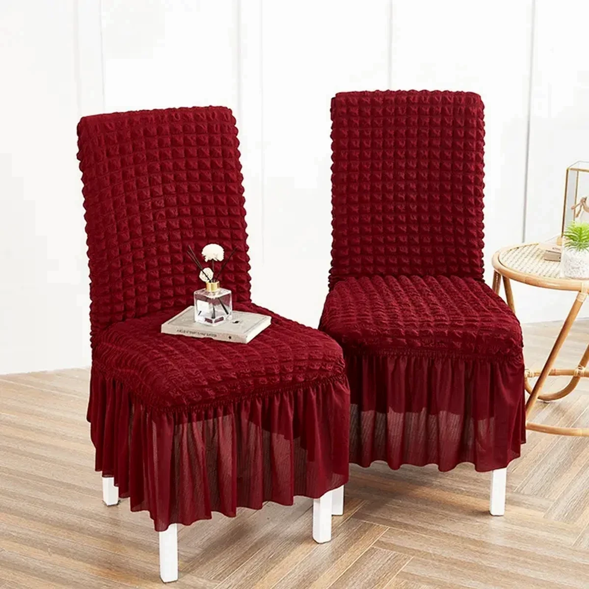 Chair Covers for Dining Room Seat (merun colour)
