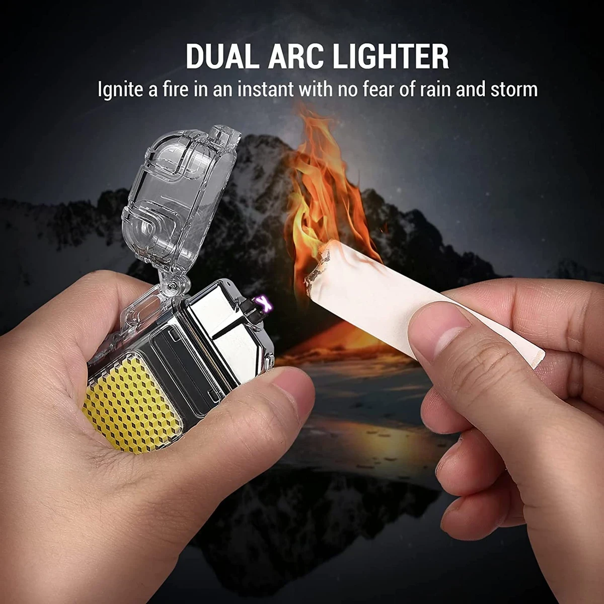 Waterproof Rechargeable Electric ARC Plasma Lighter with Flashlight